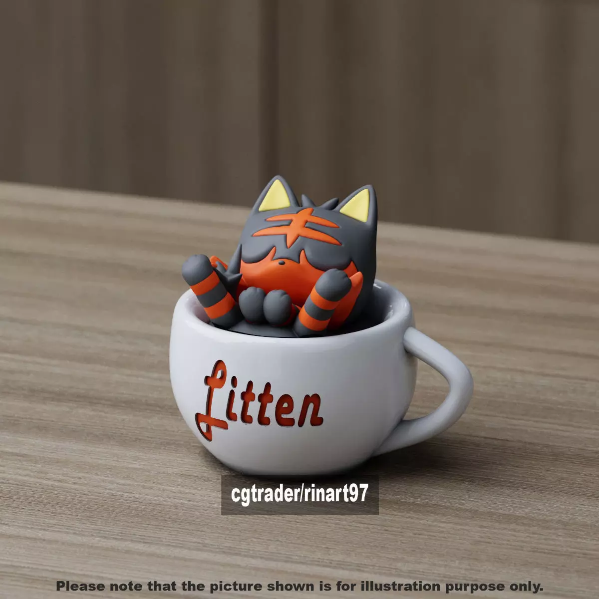 Litten chill cup 3D print model