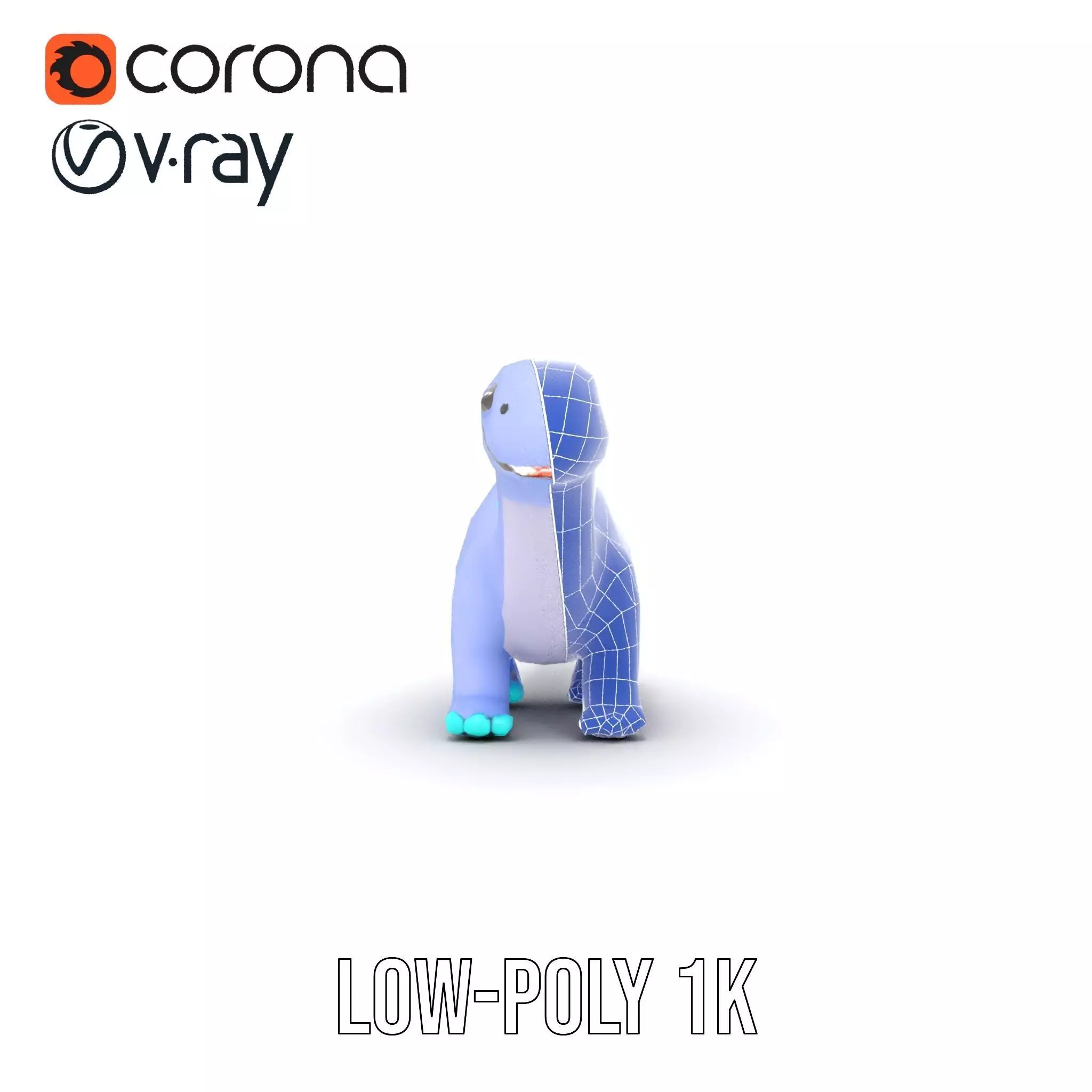 Playful Dinosaur Toy model pack Low-poly 3D model_32