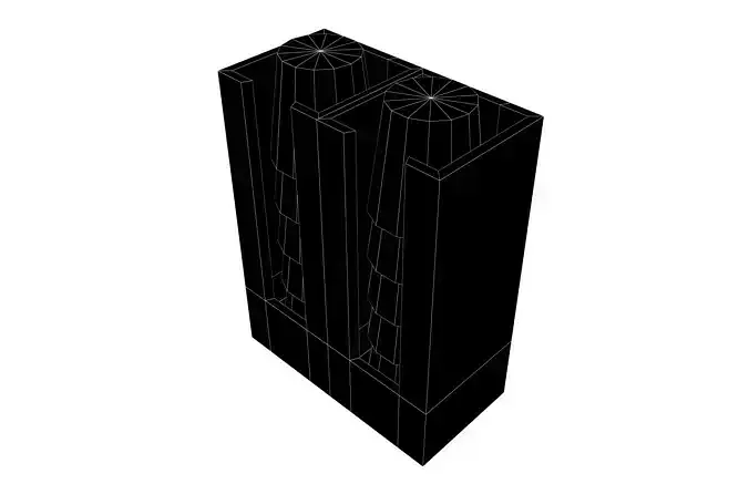 Paper Cup Holder Rack with Paper Cup v1 001 Low-poly 3D model 7