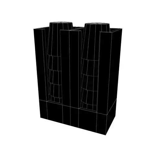 Paper Cup Holder Rack with Paper Cup v1 001 Low-poly 3D model 5