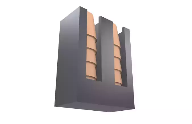 Paper Cup Holder Rack with Paper Cup v1 001 Low-poly 3D model 4