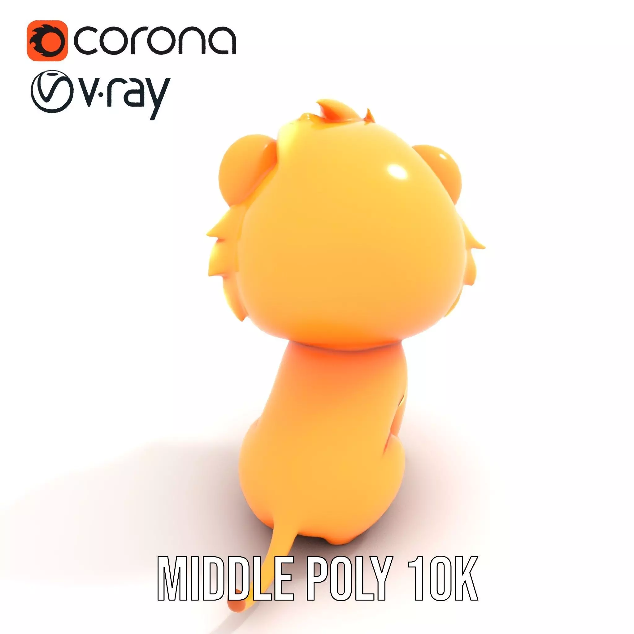 Playful Lion Cub model pack Low-poly 3D model_13