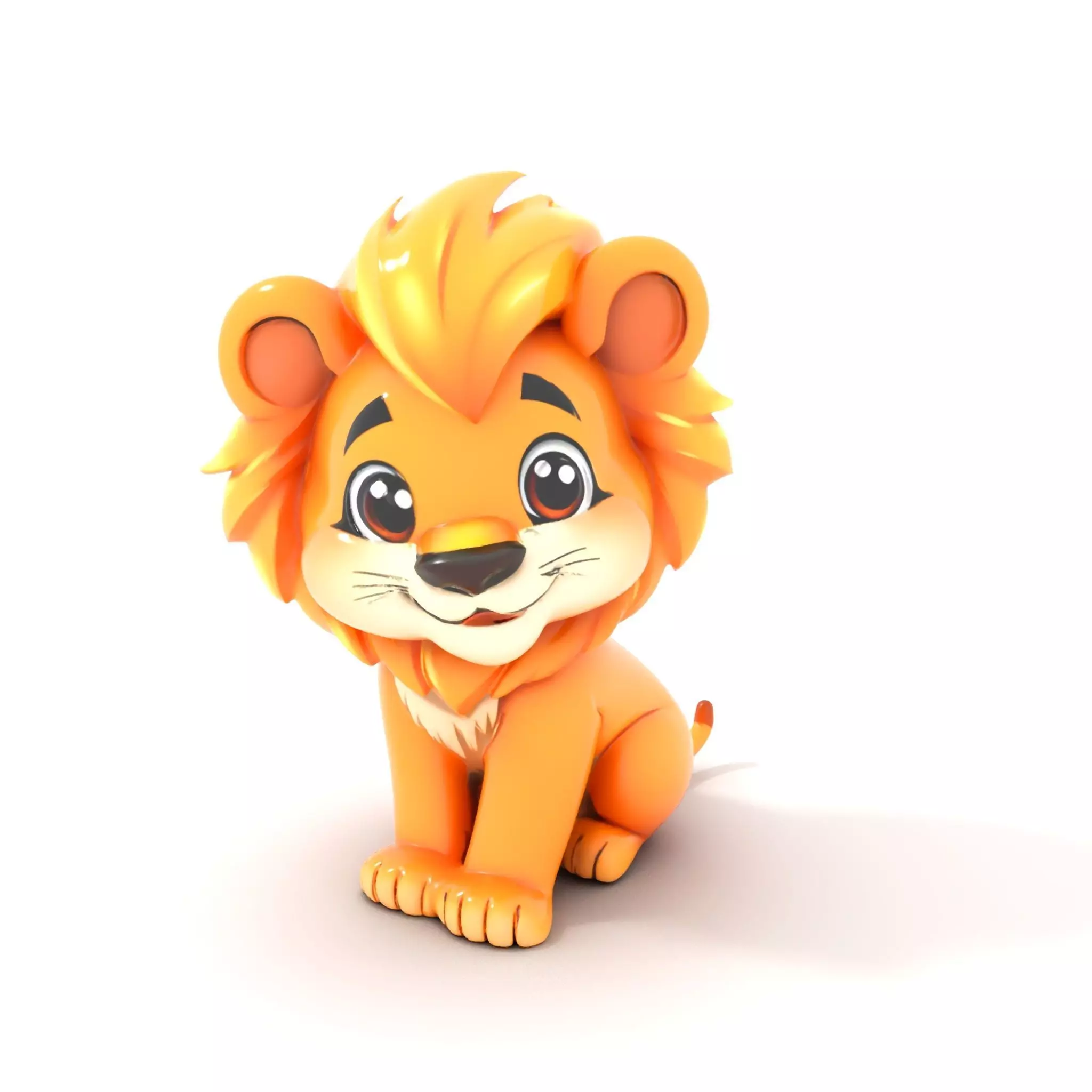 Playful Lion Cub model pack Low-poly 3D model_0