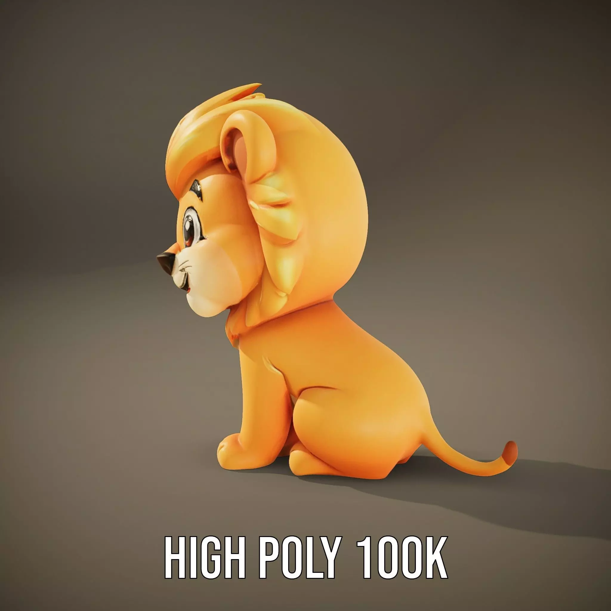 Playful Lion Cub model pack Low-poly 3D model_10