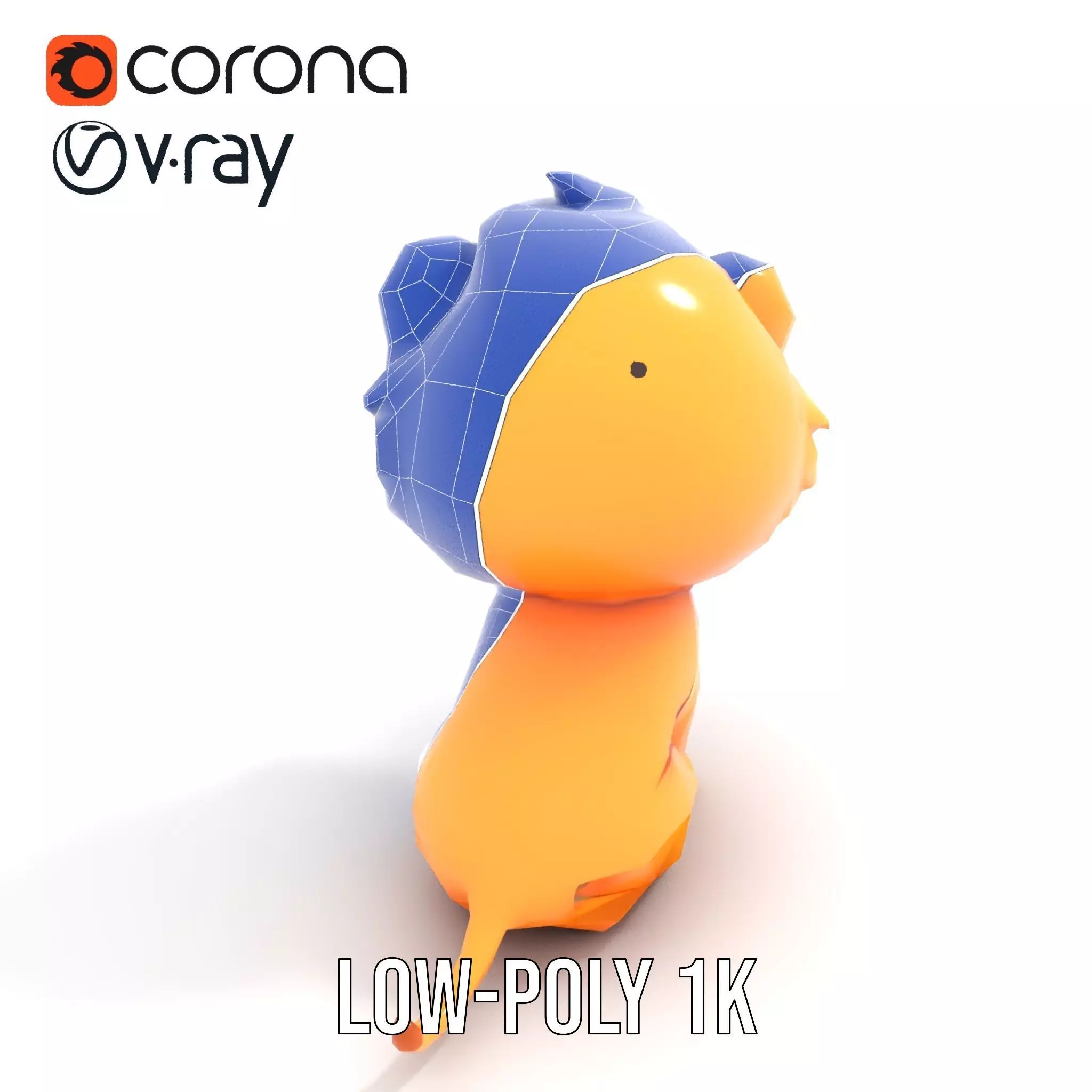 Playful Lion Cub model pack Low-poly 3D model_14