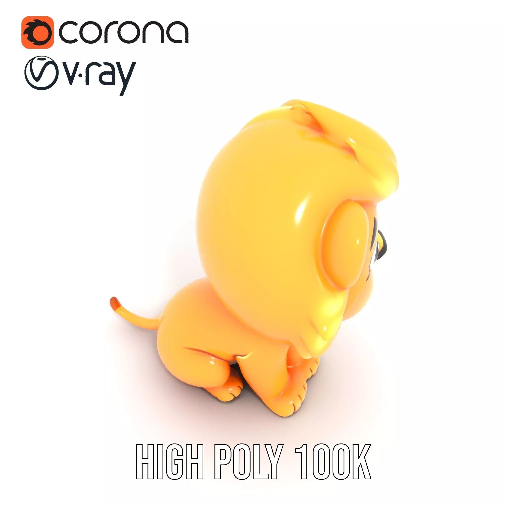 Playful Lion Cub model pack Low-poly 3D model_26