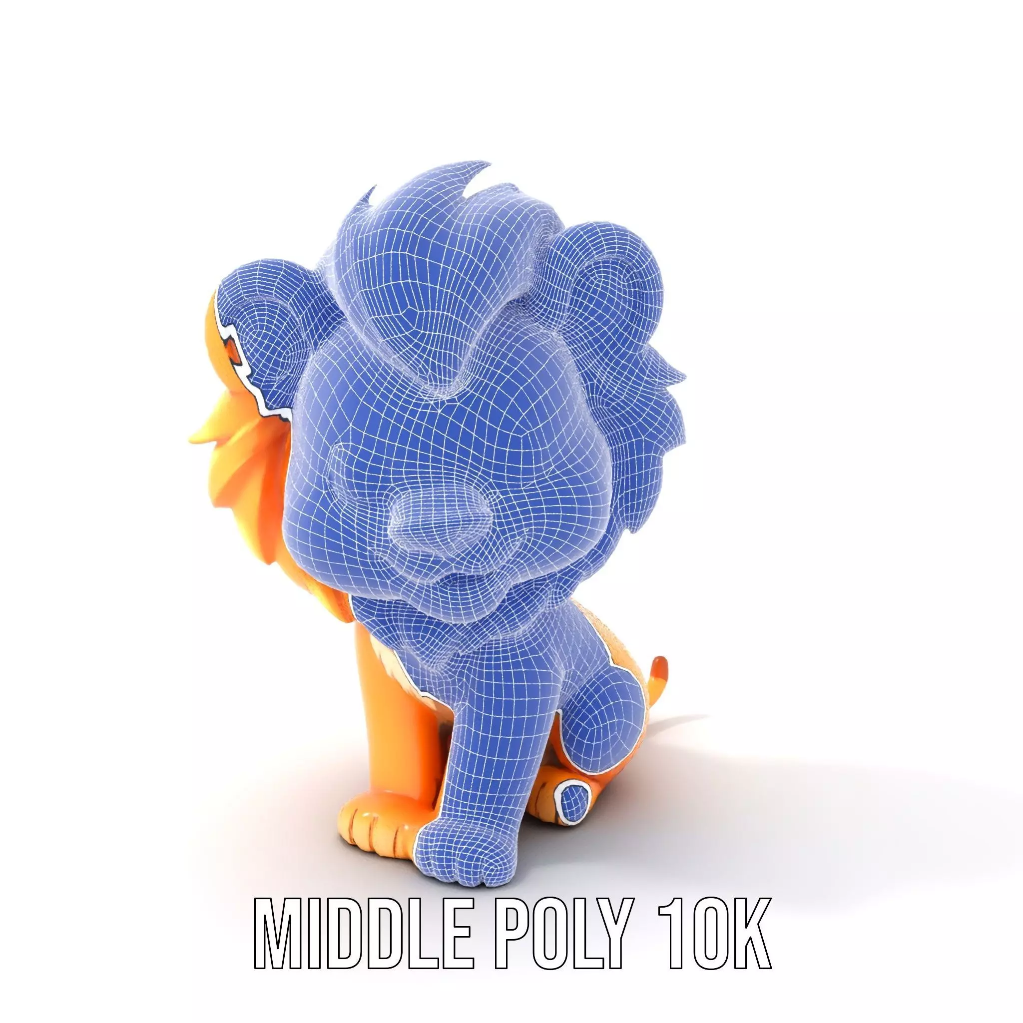 Playful Lion Cub model pack Low-poly 3D model_6