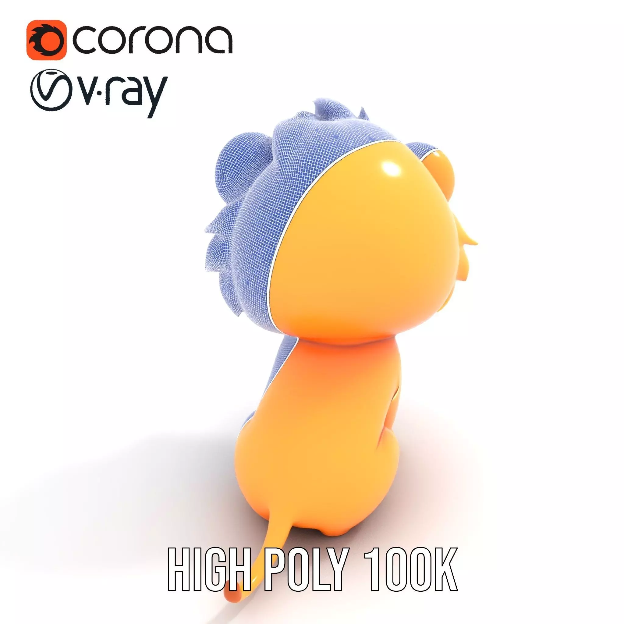 Playful Lion Cub model pack Low-poly 3D model_34