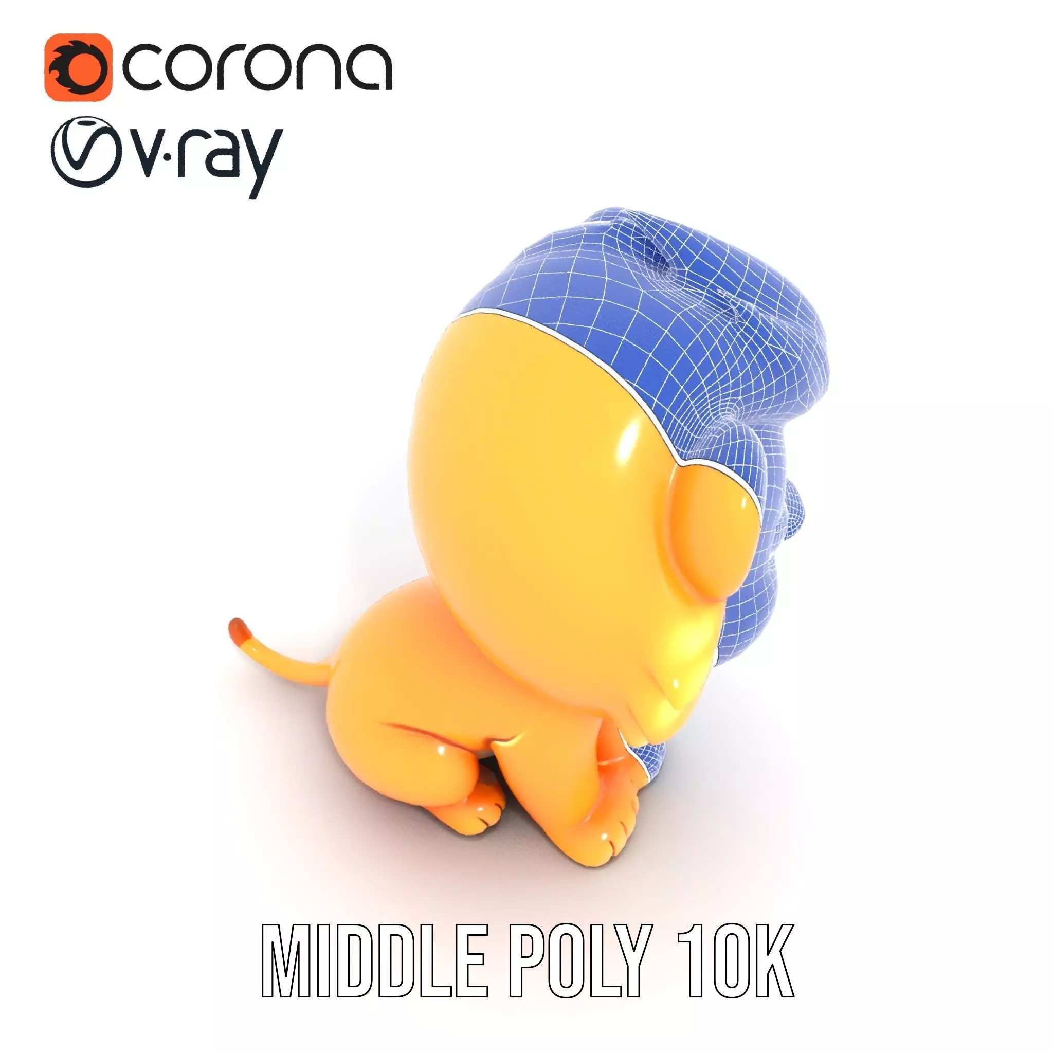 Playful Lion Cub model pack Low-poly 3D model_27