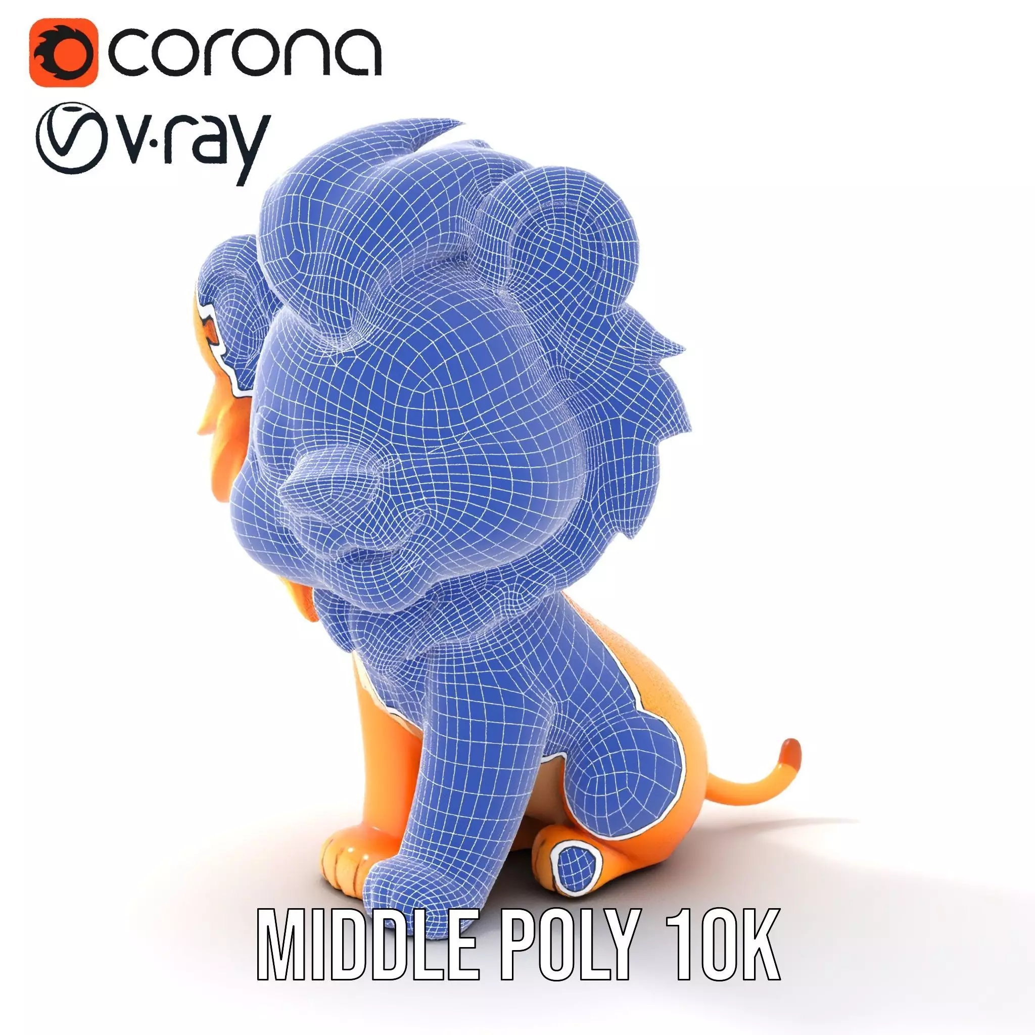 Playful Lion Cub model pack Low-poly 3D model_18