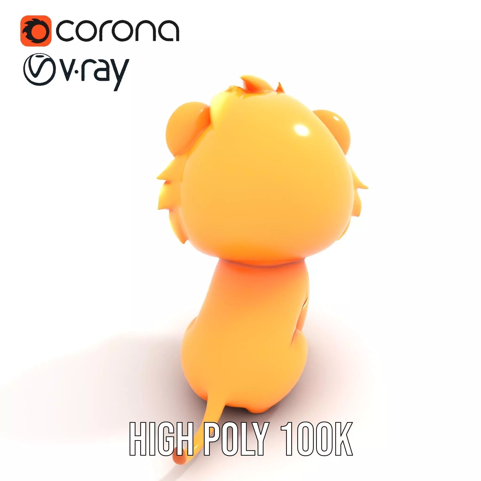 Playful Lion Cub model pack Low-poly 3D model_29