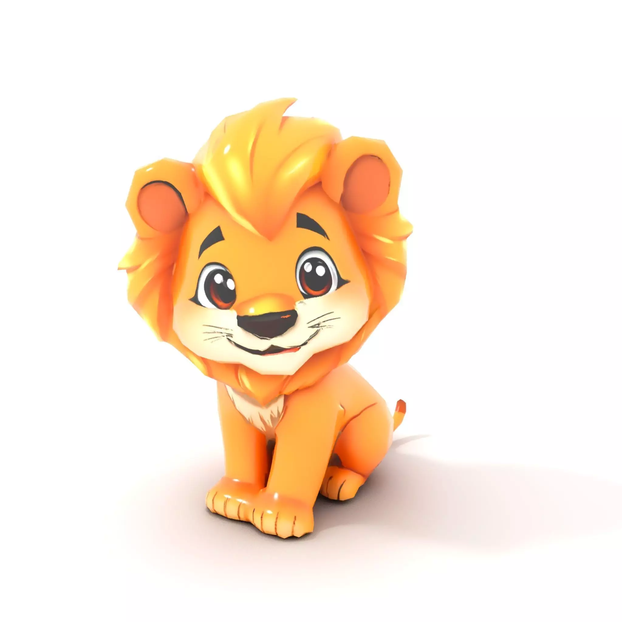 Playful Lion Cub model pack Low-poly 3D model_28