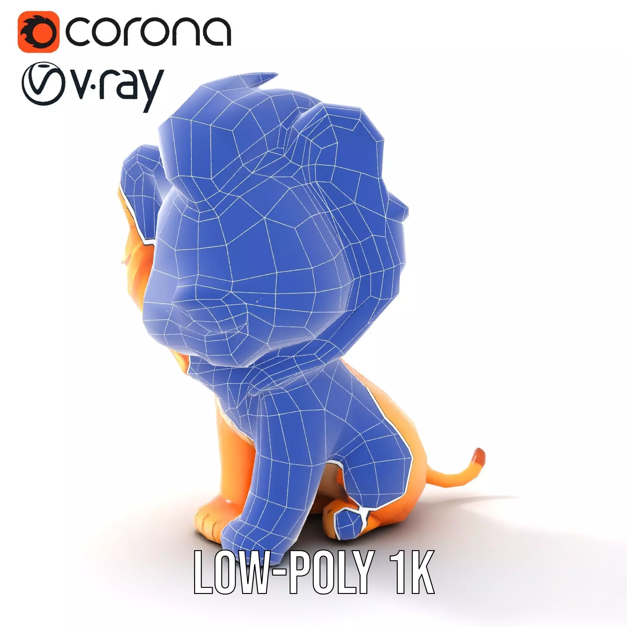 Playful Lion Cub model pack Low-poly 3D model_31