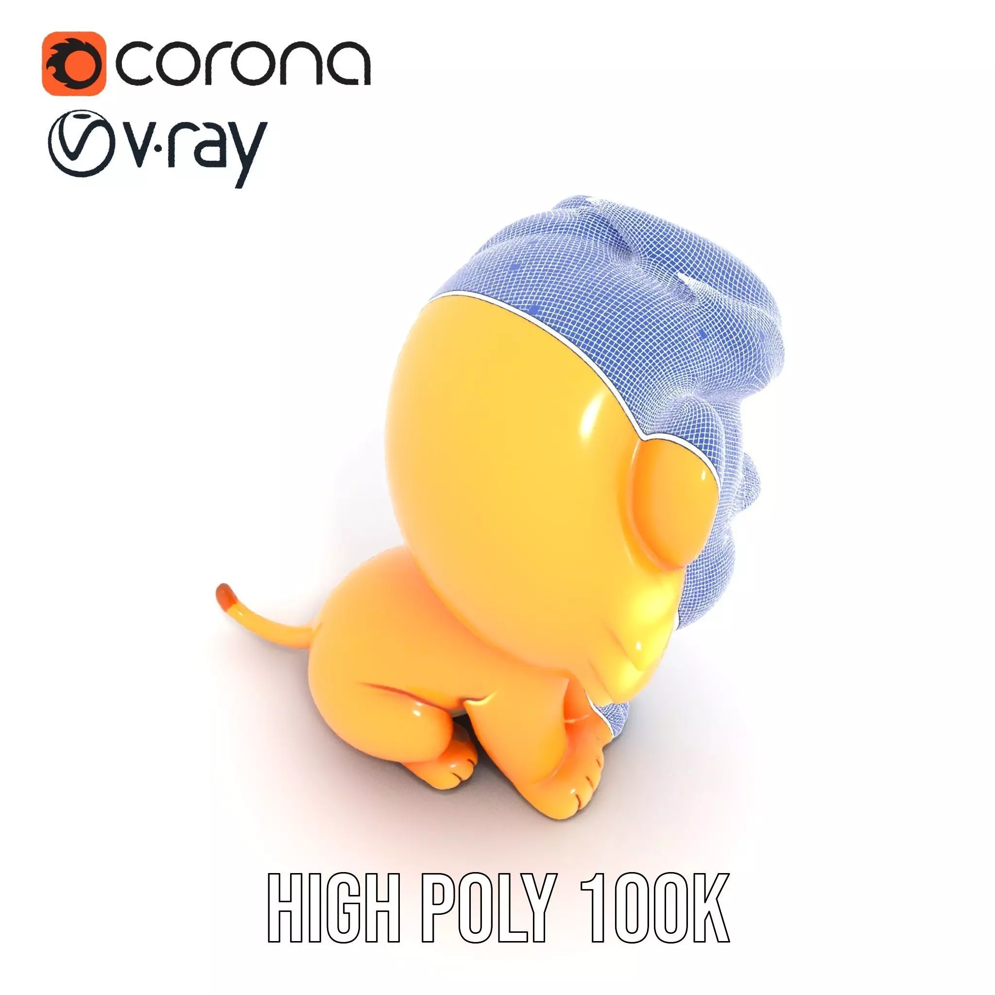 Playful Lion Cub model pack Low-poly 3D model_33