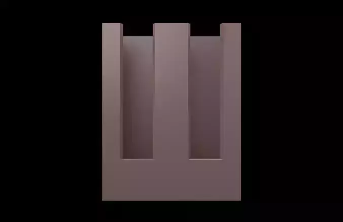 Paper Cup Holder Rack v1 003 Low-poly 3D model 2