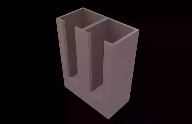 Paper Cup Holder Rack v1 003 Low-poly 3D model 3