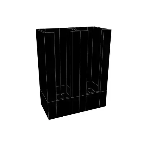 Paper Cup Holder Rack v1 003 Low-poly 3D model 5