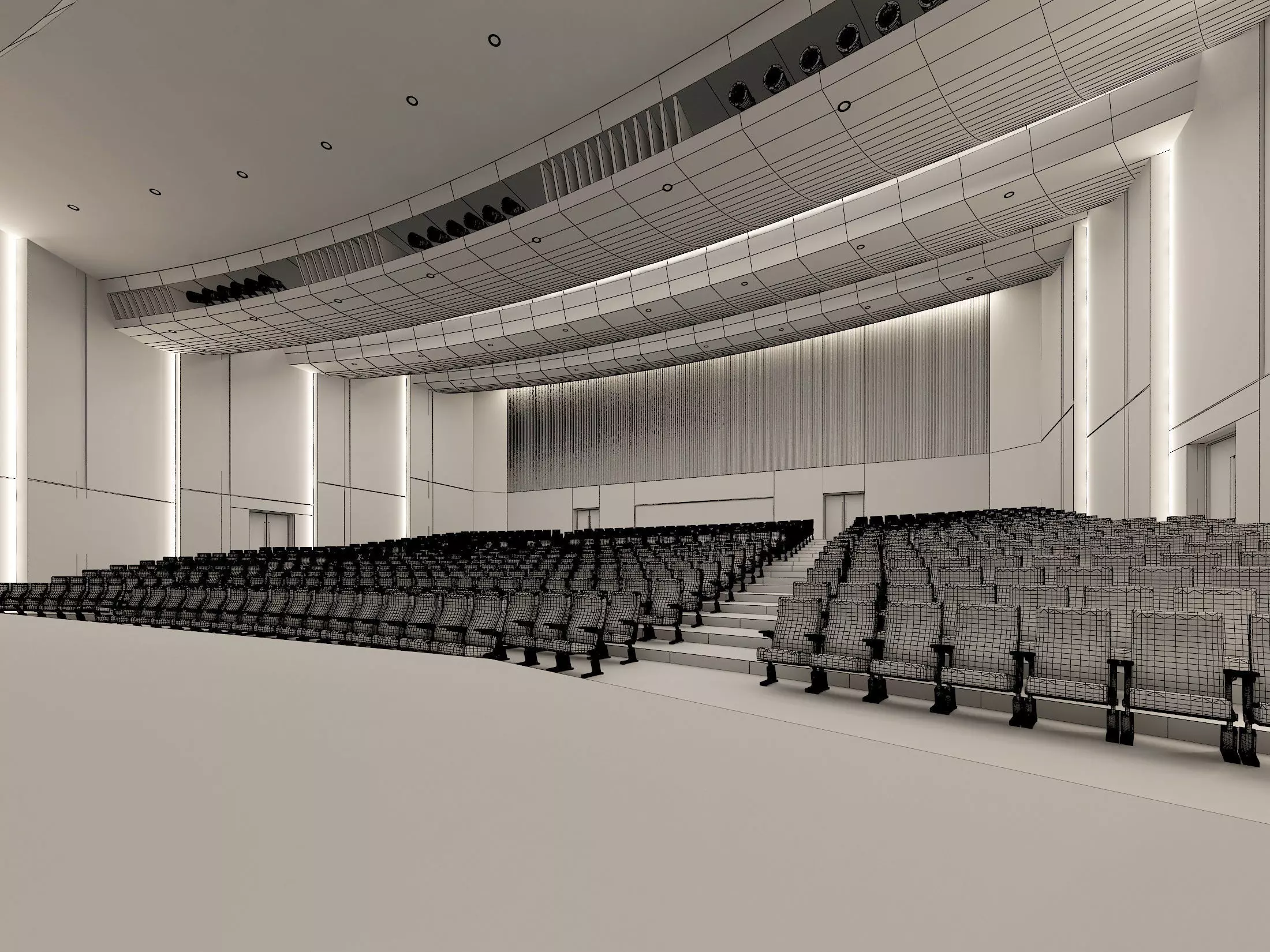 Opera House Low-poly 3D model_5