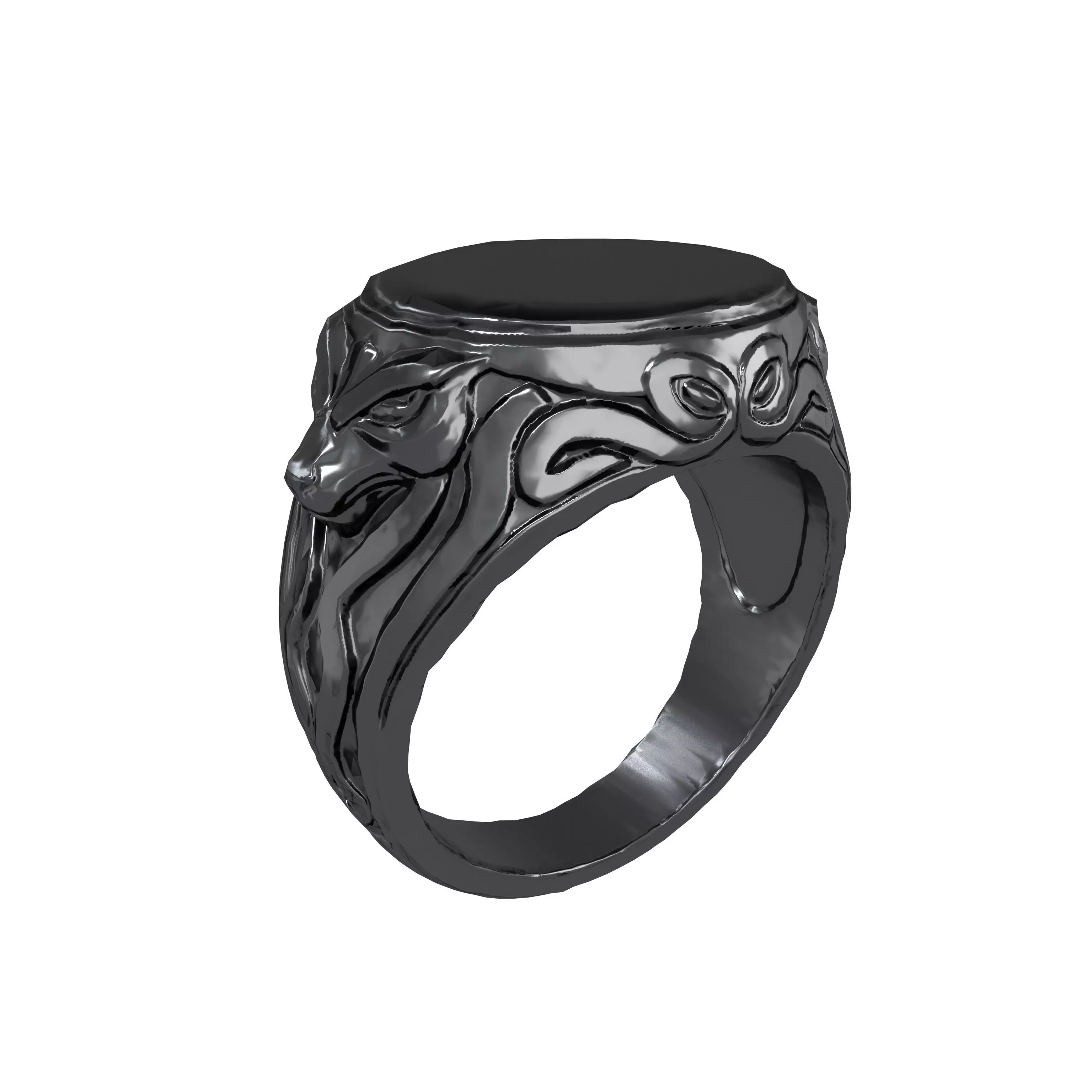 Signet Ring v1 002 Low-poly 3D model