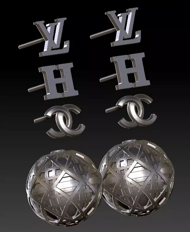 3 Earing top modeling Free 3D print model