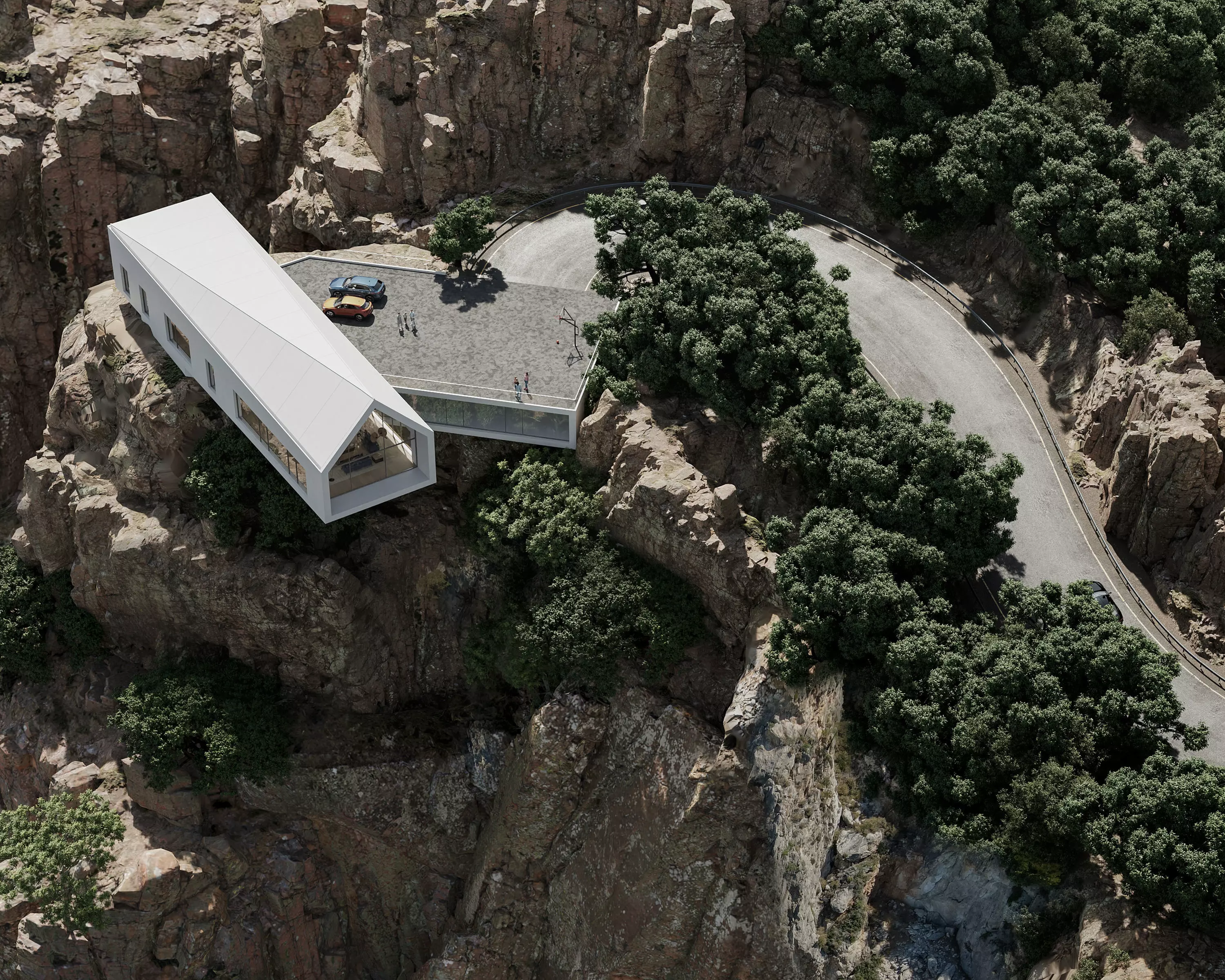 Beyond the cliff line- exterior scene 3D model_1