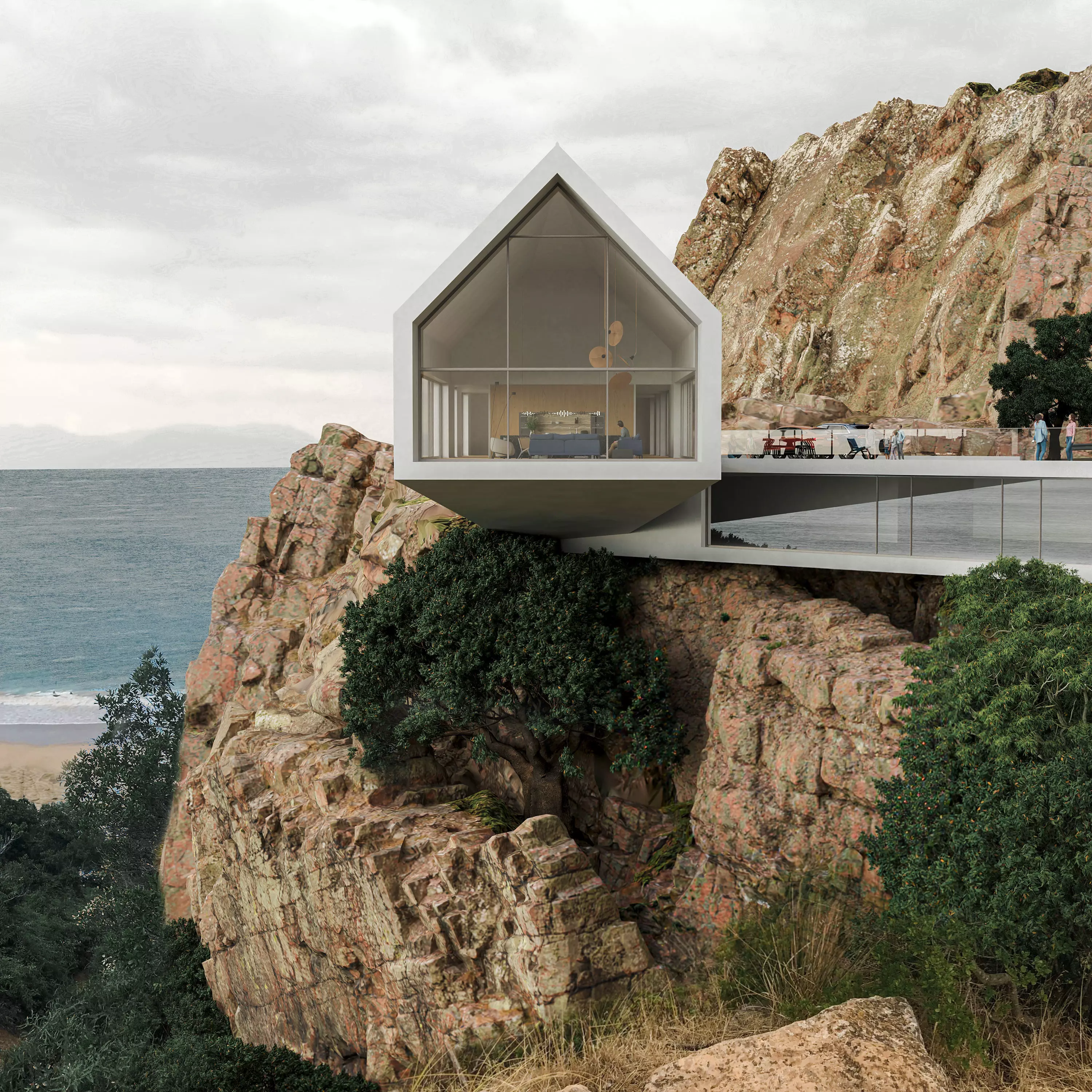 Beyond the cliff line- exterior scene 3D model_5