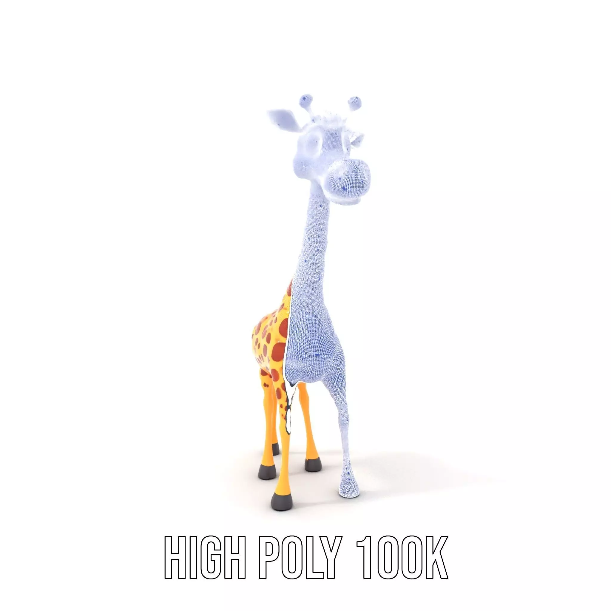 Cheerful Giraffe Cartoon model pack Low-poly 3D model_4