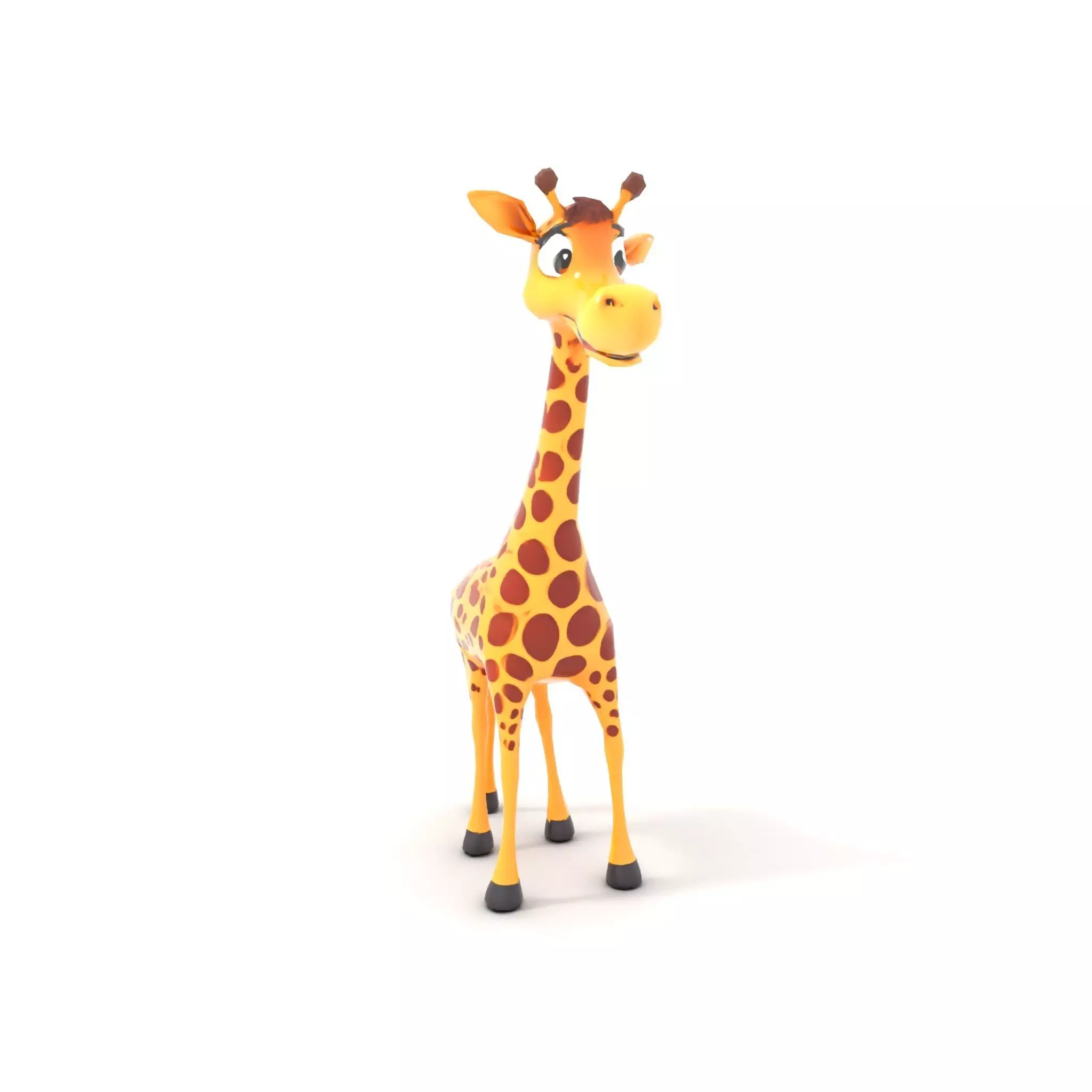 Cheerful Giraffe Cartoon model pack Low-poly 3D model_14