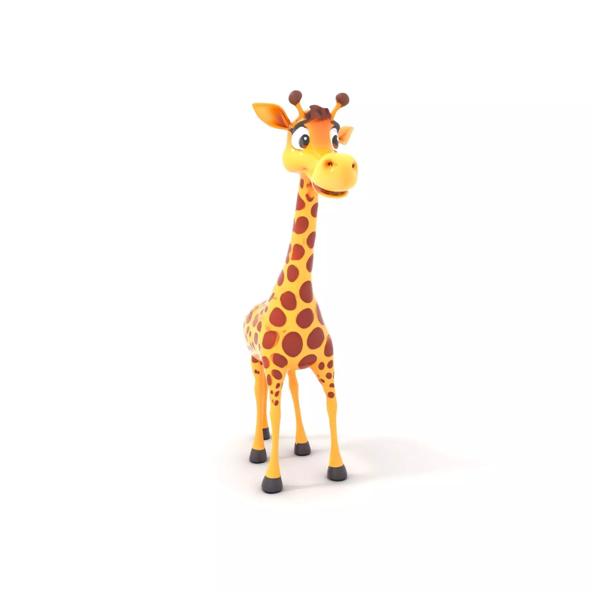 Cheerful Giraffe Cartoon model pack Low-poly 3D model_10