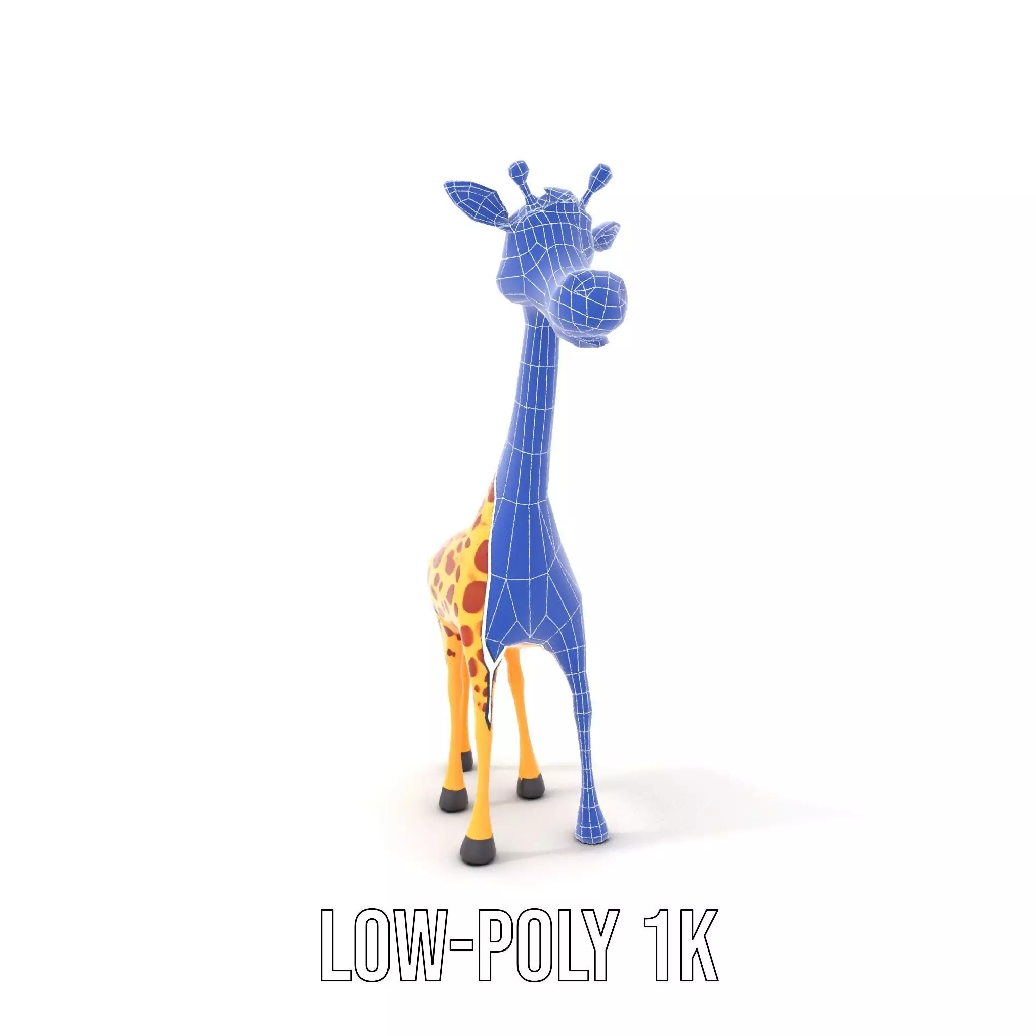 Cheerful Giraffe Cartoon model pack Low-poly 3D model_28