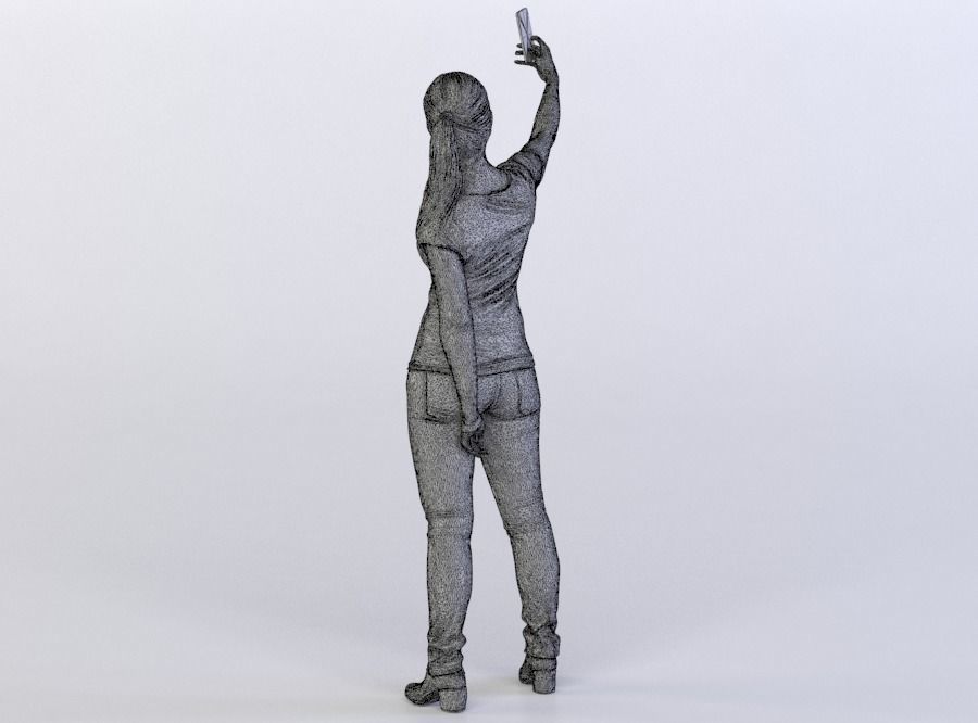 Nina 0331 Woman taking a selfie 3D model_6