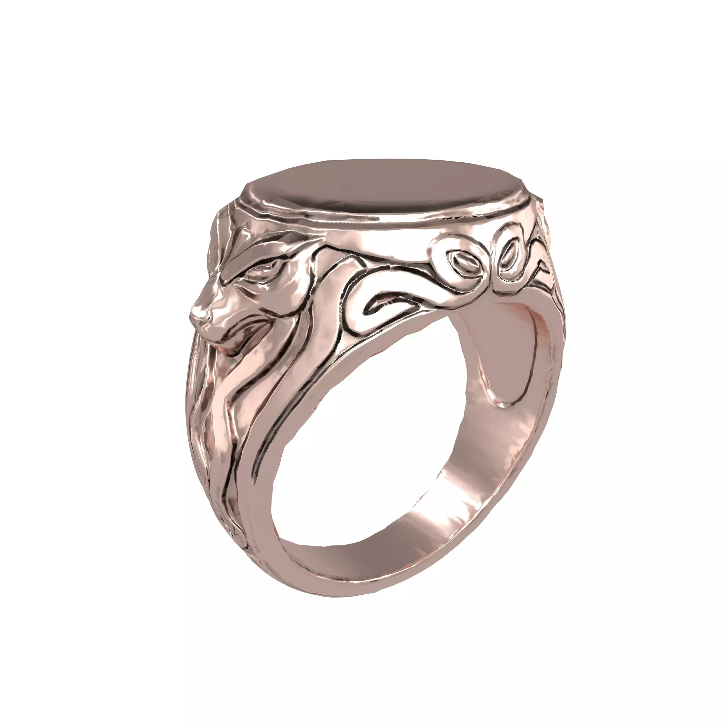 Signet Ring v1 004 Low-poly 3D model_0