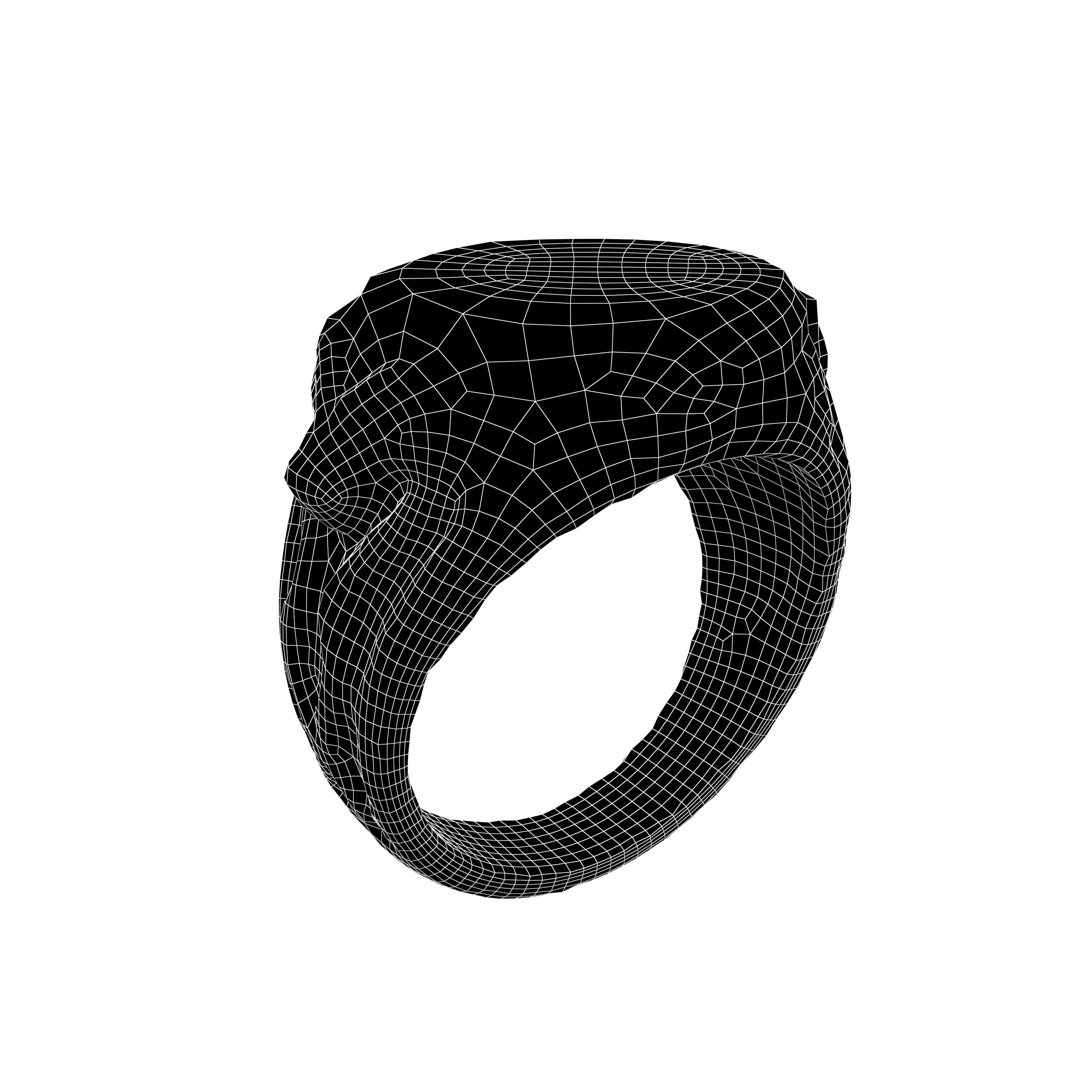 Signet Ring v1 004 Low-poly 3D model_4