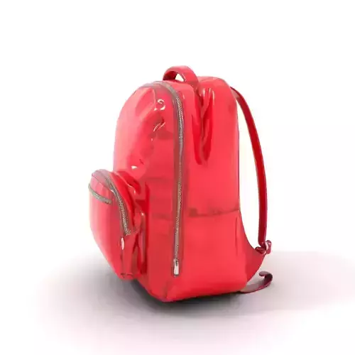 Red Travel Backpack model pack