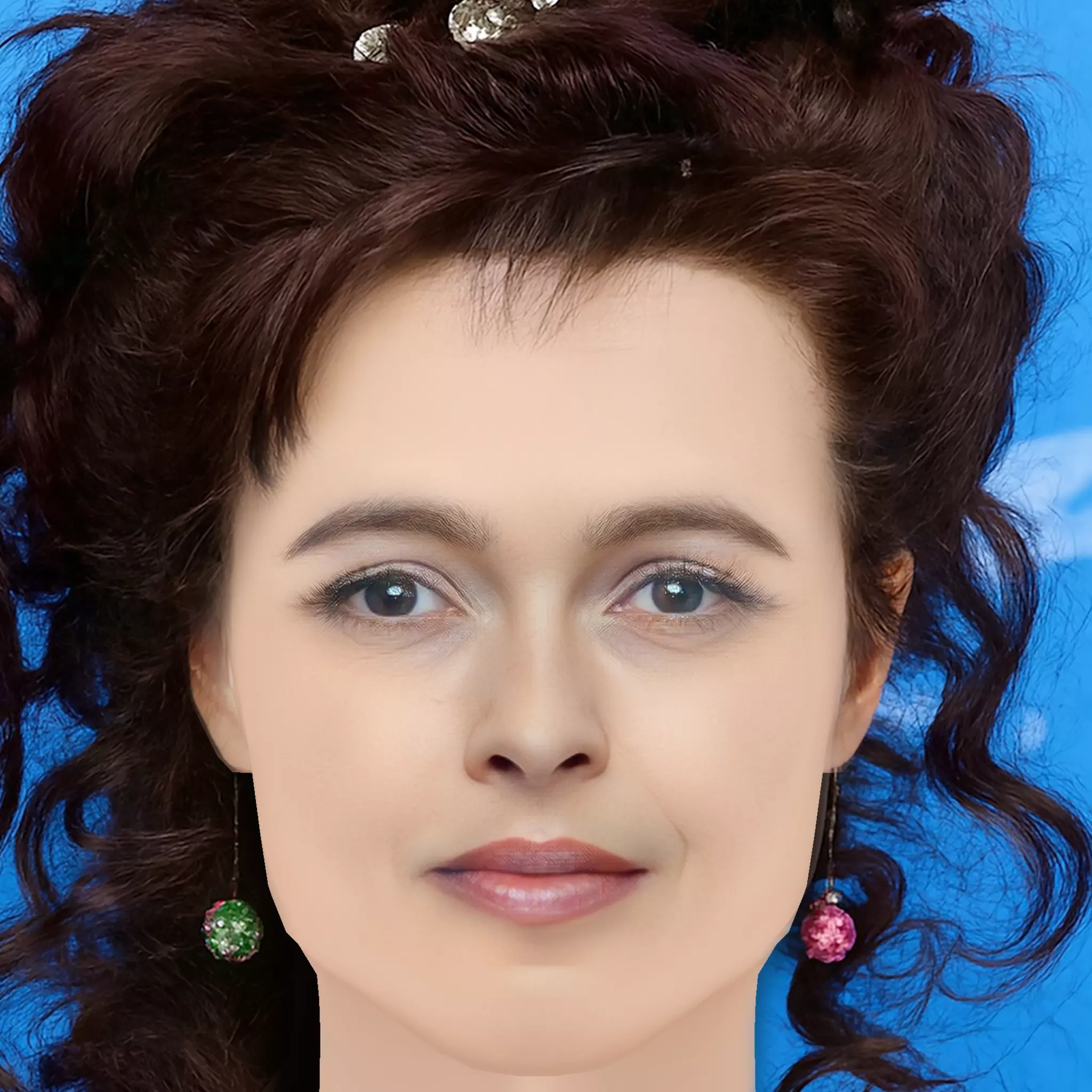 Helena Bonham Carter Head - No Hair - Low poly head for game Low-poly 3D model