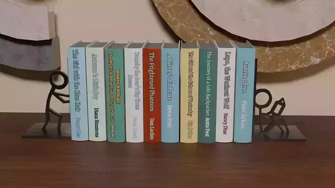 Stick People Metal Books Ends