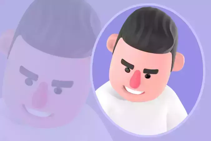 Stylized 3D Male Photographer Character - Low Angle Shot