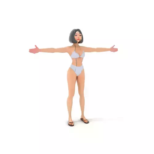 Elegant Swimsuit Character model pack