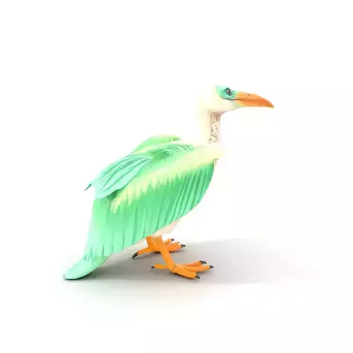 Pastel Feathered Bird model pack