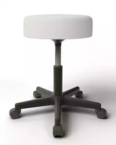 Adjustable Rolling Stool 3D model
