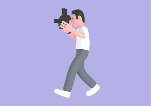Stylized 3D Male Photographer Character - Cheerful Camera Shot 3D model_2
