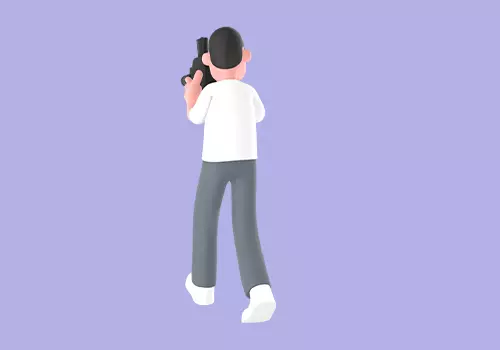 Stylized 3D Male Photographer Character - Cheerful Camera Shot 3D model_3