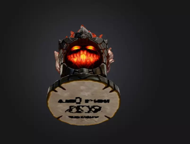 Blaze Totem Low-poly 3D model_12