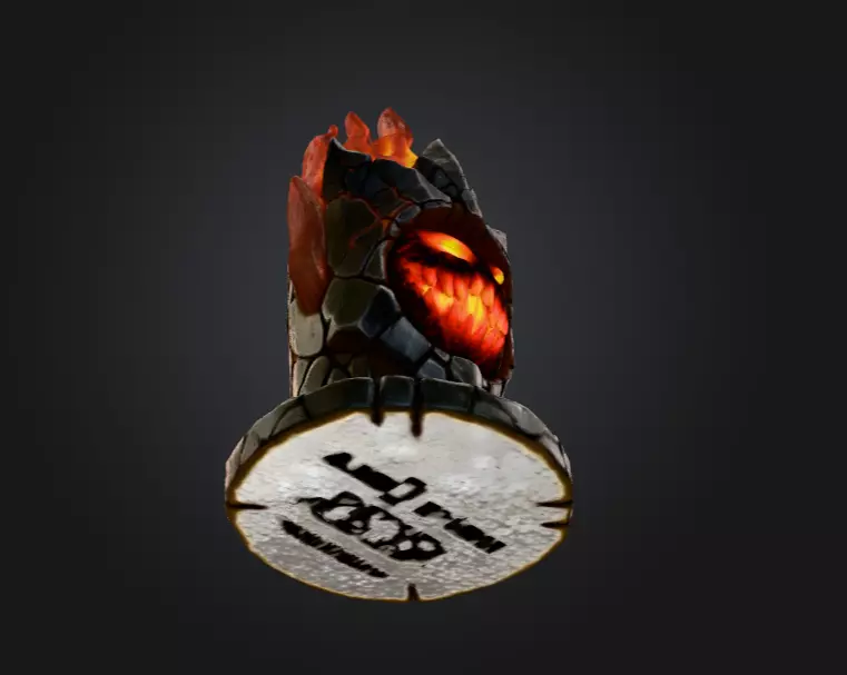 Blaze Totem Low-poly 3D model_13