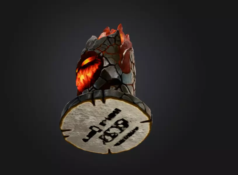 Blaze Totem Low-poly 3D model_14