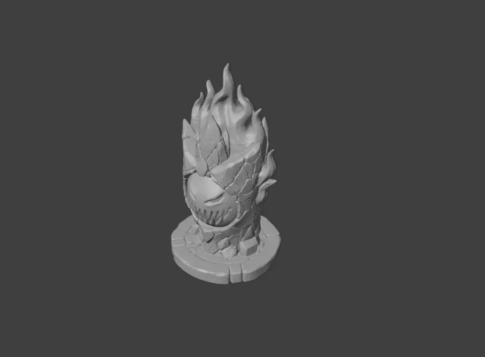 Blaze Totem Low-poly 3D model_17