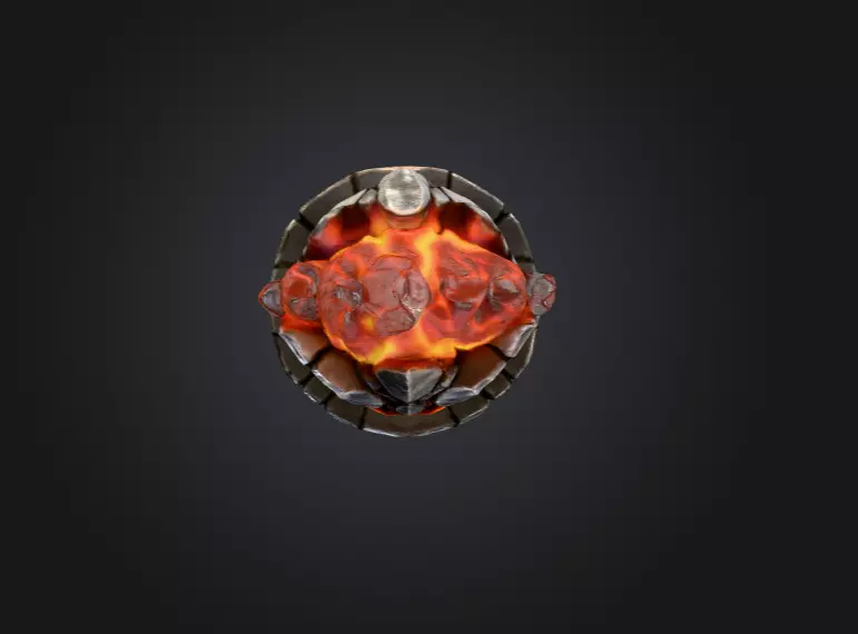 Blaze Totem Low-poly 3D model_15