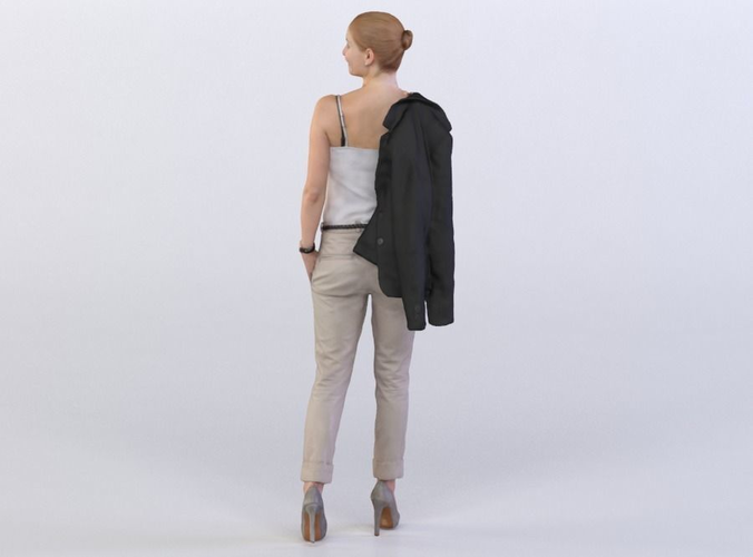 Pamela 0115 Woman carrying a jacket