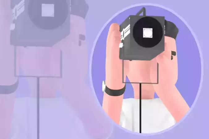 Stylized 3D Male Photographer Character - Adjusting Studio Light