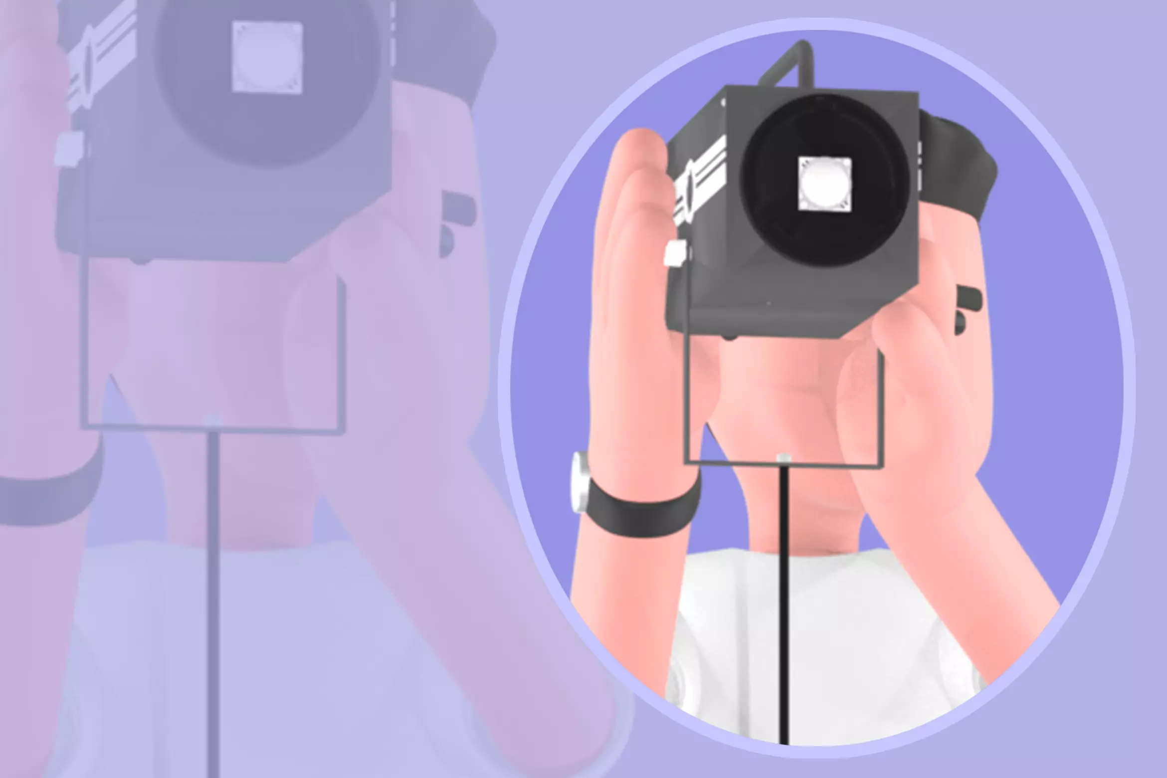 Stylized 3D Male Photographer Character - Adjusting Studio Light 3D model_0